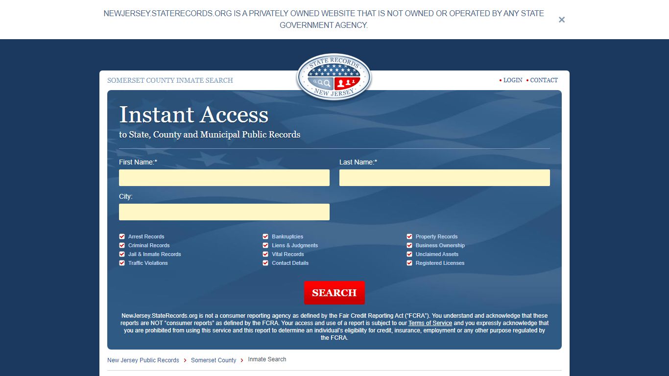 Somerset County, New Jersey Inmate Search | StateRecords.org